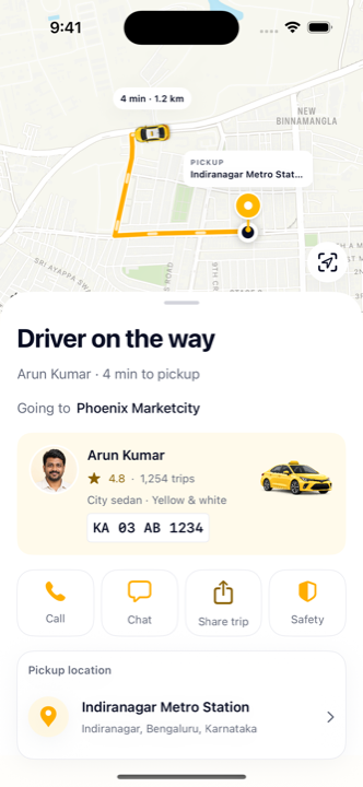 Hoppvia driver assigned screen